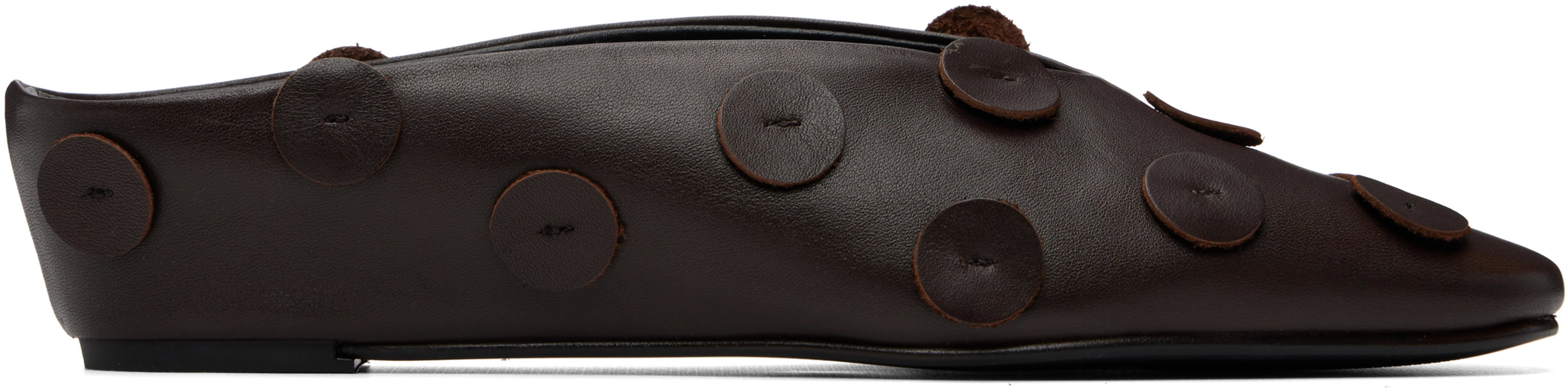 Brown Fernanda Dots Mule Flats by PALOMA WOOL