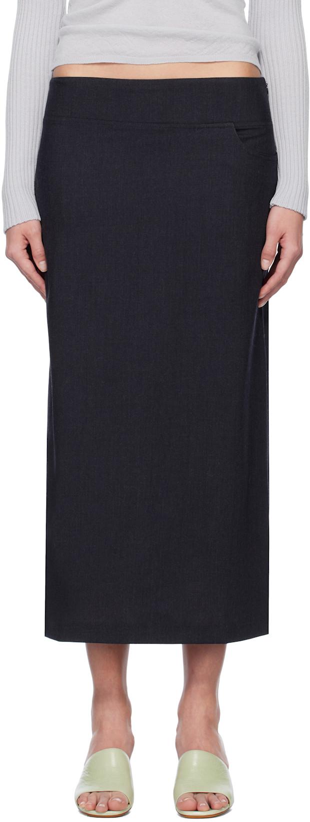 Navy Olya Maxi Skirt by PALOMA WOOL