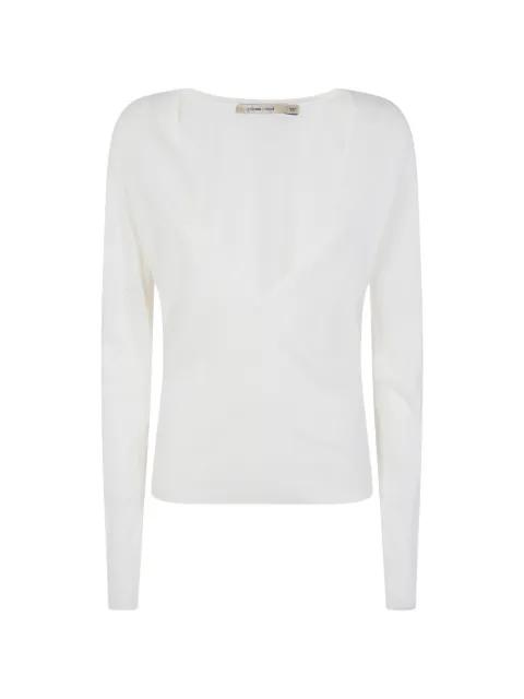 Omina ribbed-trim V-neck long-sleeve top by PALOMA WOOL