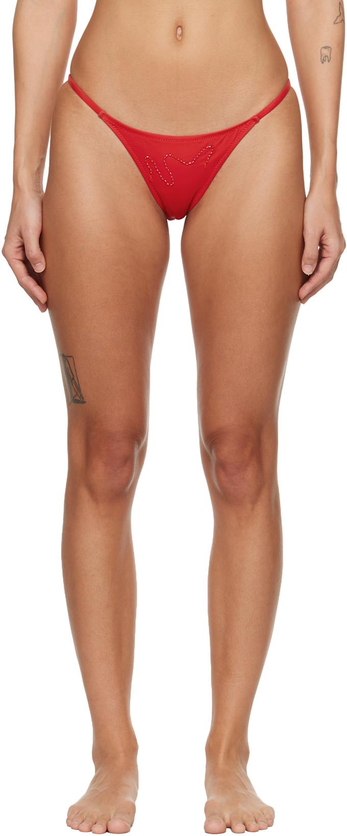 Red Sharpie Bikini Bottom by PALOMA WOOL
