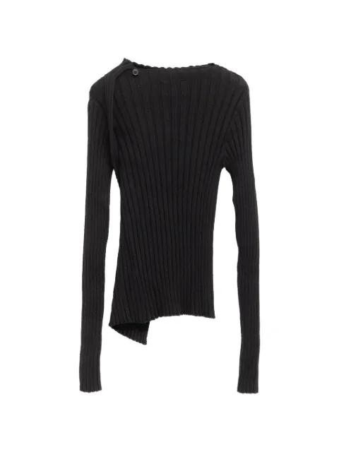 no 2837 Esmolar asymmetric ribbed sweater by PALOMA WOOL
