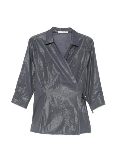 wrap-style chest-pocket blouse by PALOMA WOOL
