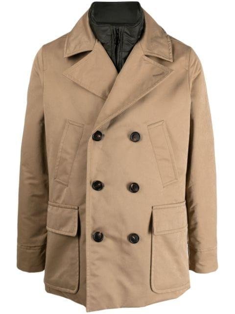 peak-lapel double-breasted peacoat by PALTO