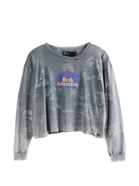 Bethlehem graphic-print distressed T-shirt by PALY