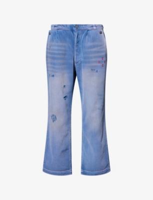Holcity Herringbone Denim Trousers by PALY HOLLYWOOD