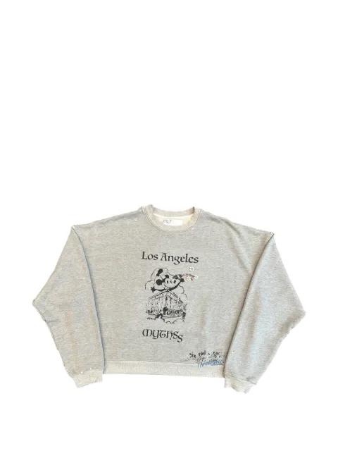 Mythss distressed graphic-print sweatshirt by PALY