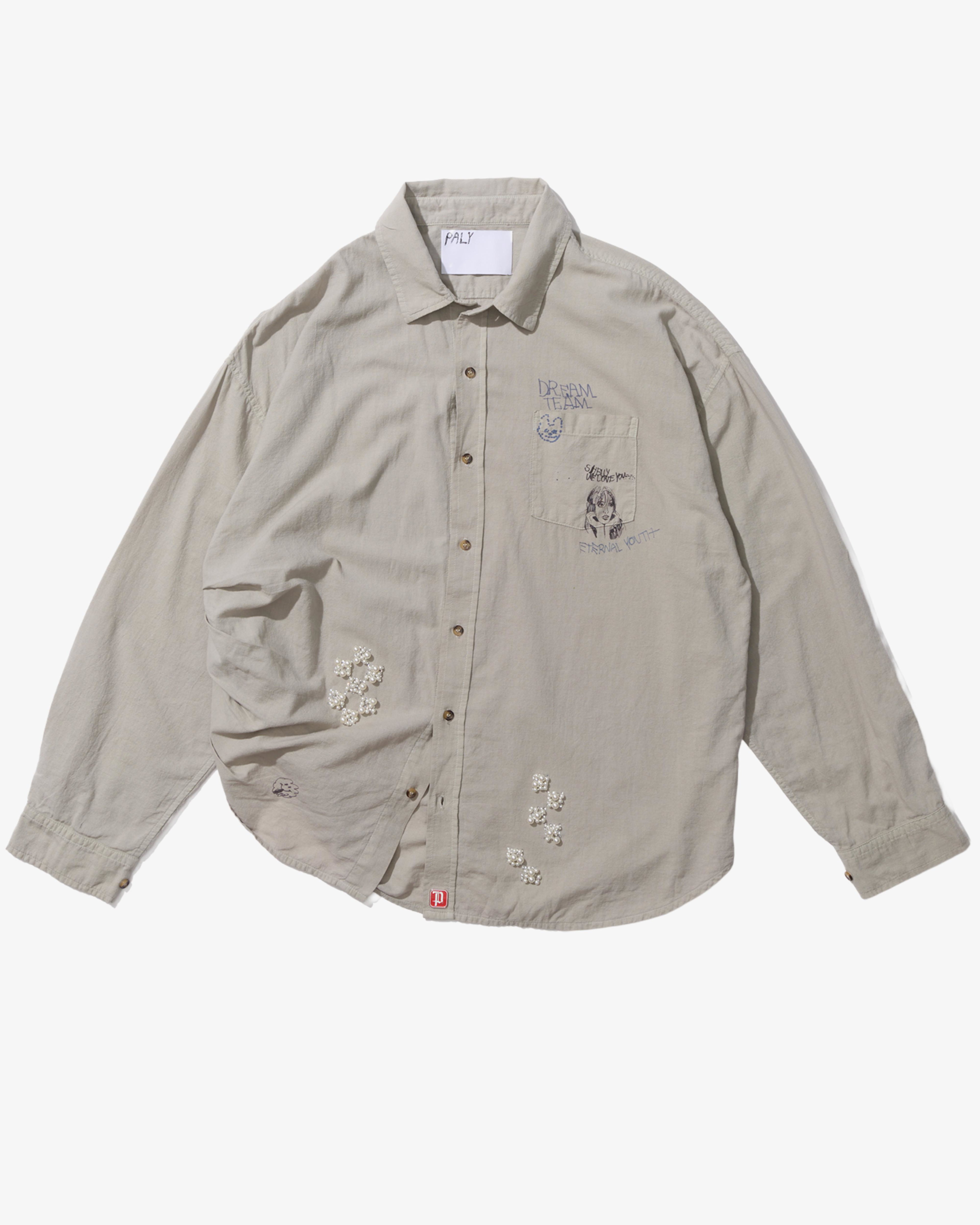 PALY - Men's Eternal Youth Oversized Dress Shirt  - (Grey) by PALY