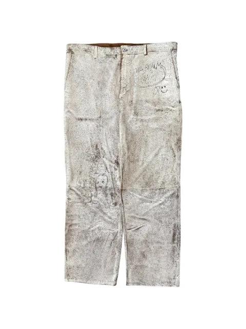 The Realm painted suede jeans by PALY