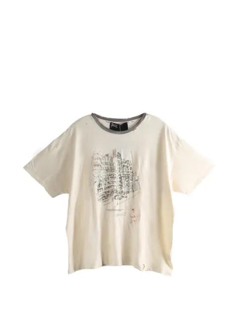 crystal-embellished distressed T-shirt by PALY