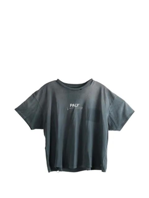 distressed logo-print T-shirt by PALY