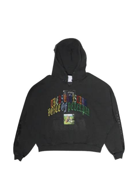 embroidered distressed hoodie by PALY