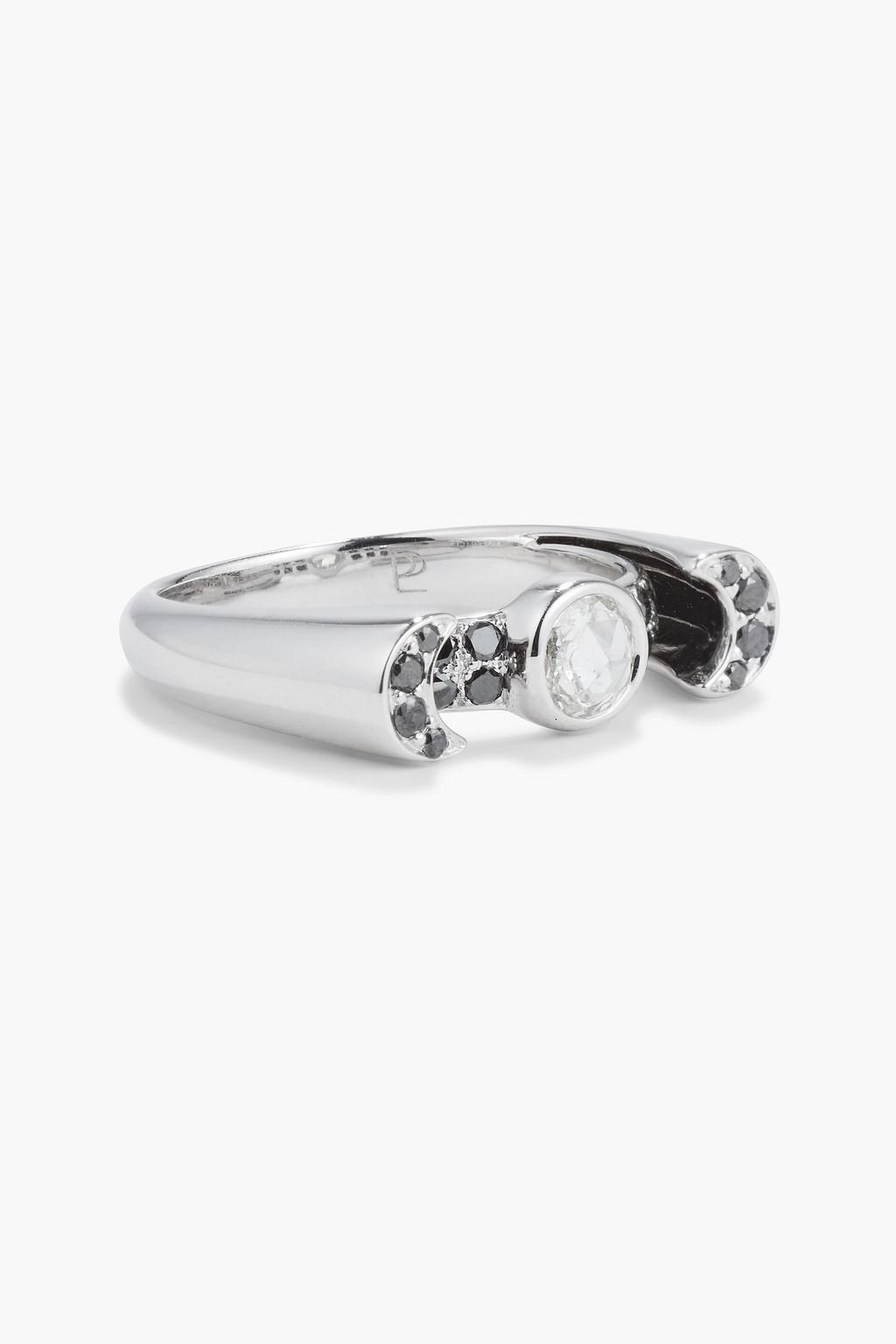18-karat white gold diamond ring by PAMELA LOVE