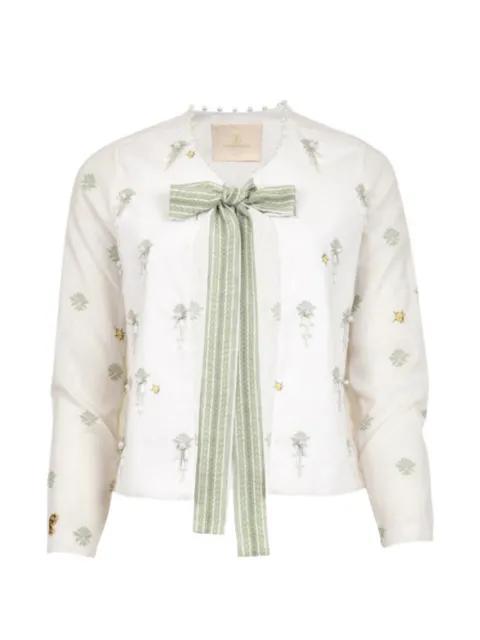 Elise bow-embellished blouse by PAMELA STEVENSON