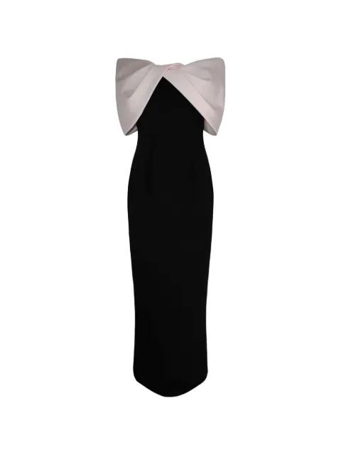 Mikado-neckline maxi dress by PAMELLA ROLAND