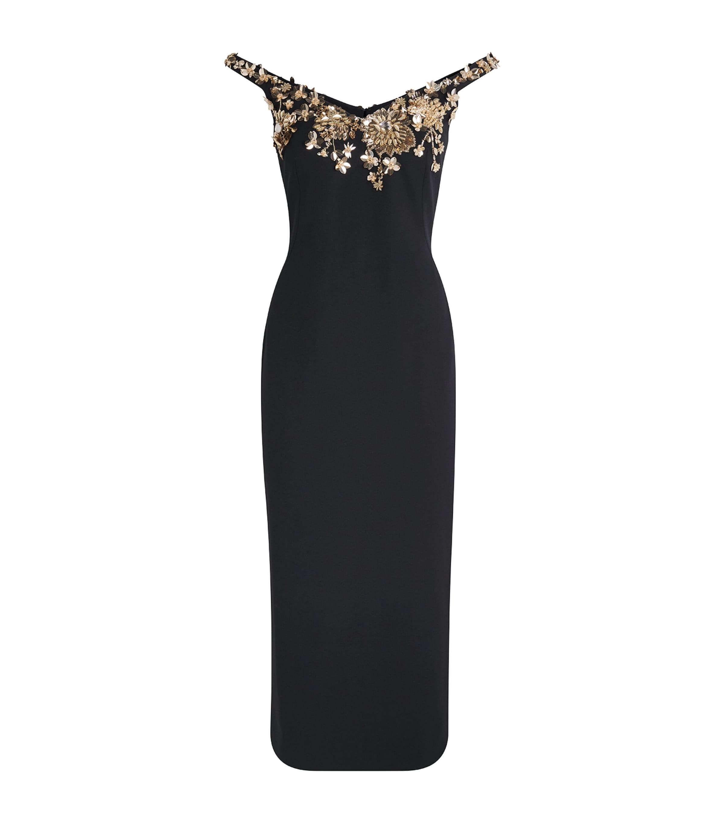Pamella Roland Embellished Off-The-Shoulder Midi Dress by PAMELLA ROLAND