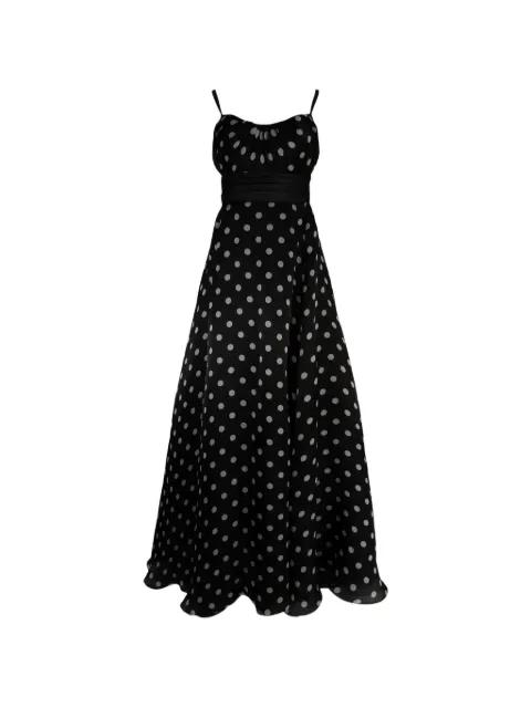 polka-dot-pattern maxi dress by PAMELLA ROLAND
