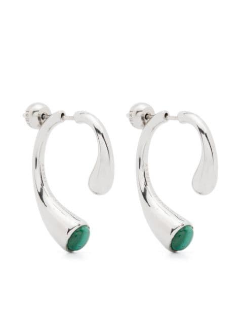 P Malakite earrings by PANCONESI