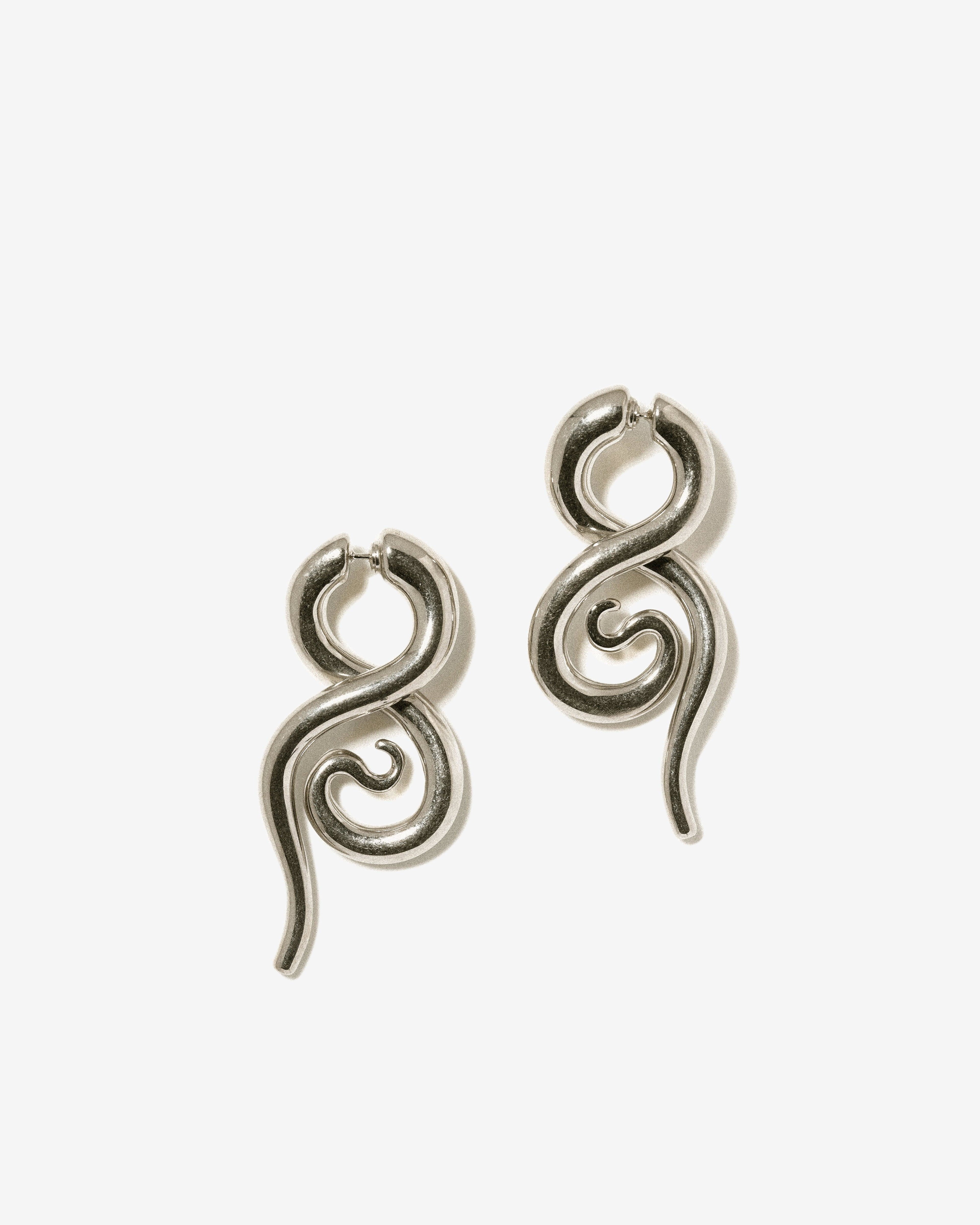Panconesi - Boa Earrings L Silver - (Silver) by PANCONESI