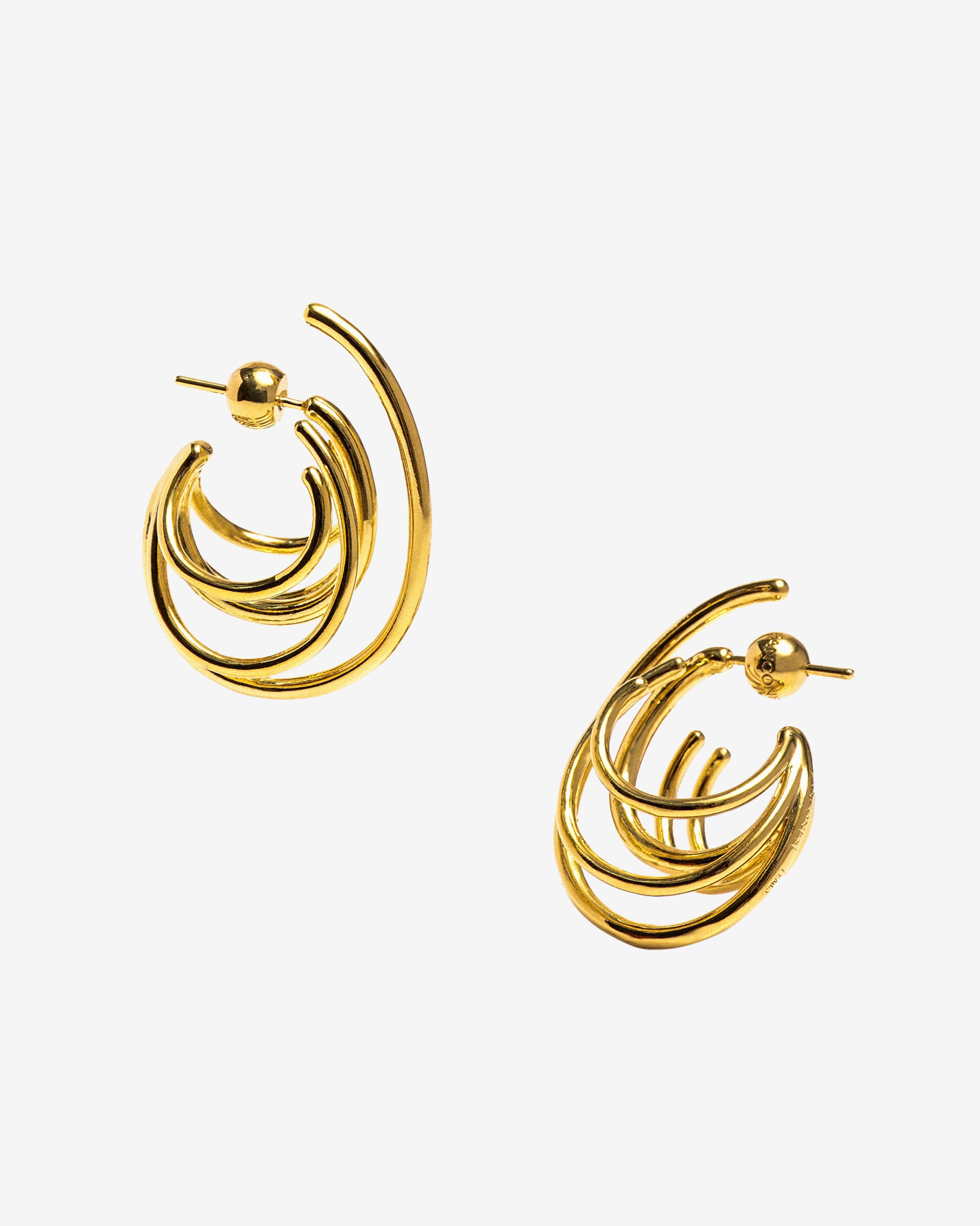 Panconesi - Orbit Earrings Small - (Gold) by PANCONESI