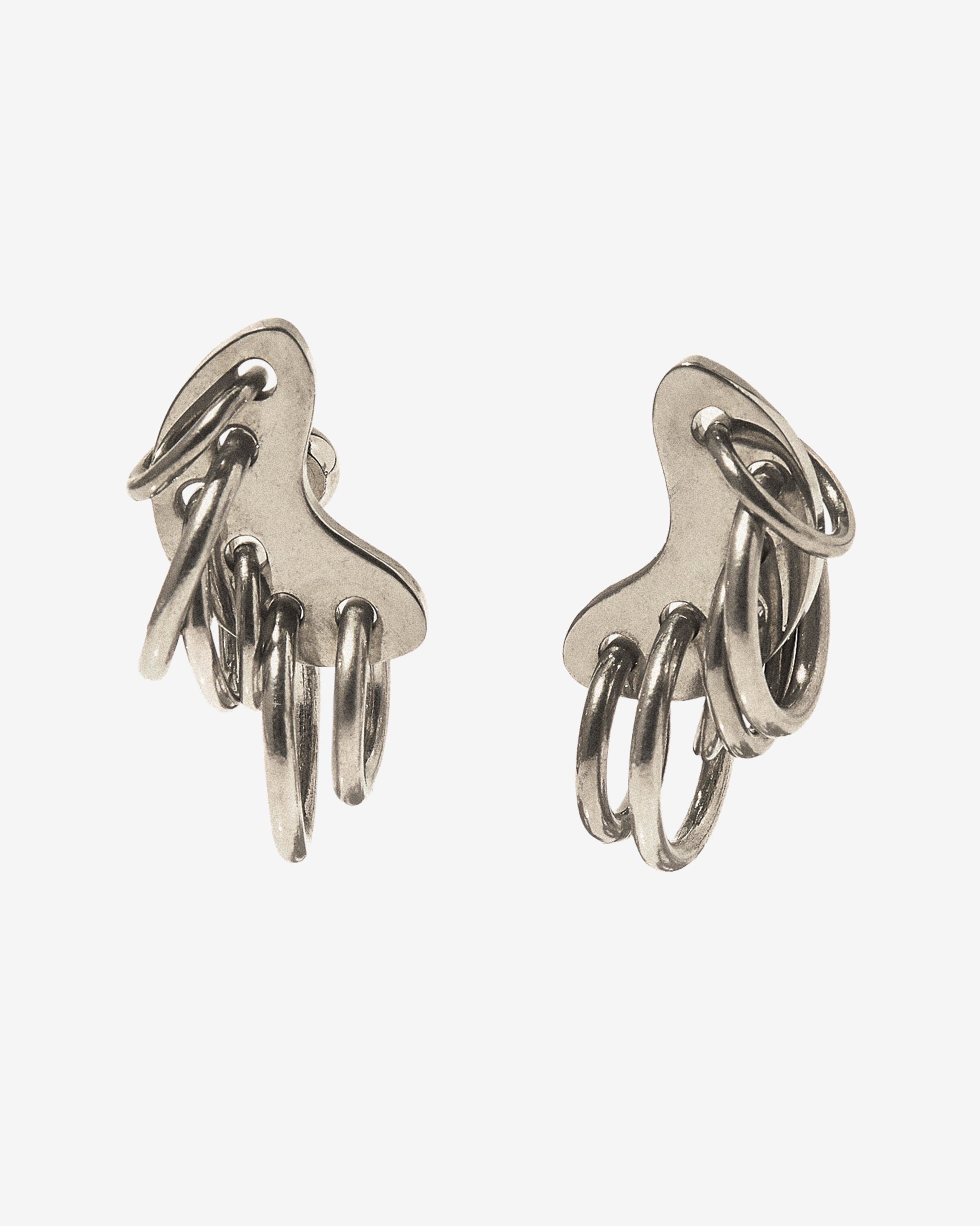 Panconesi - Pierced Armor Earrings - (Silver) by PANCONESI