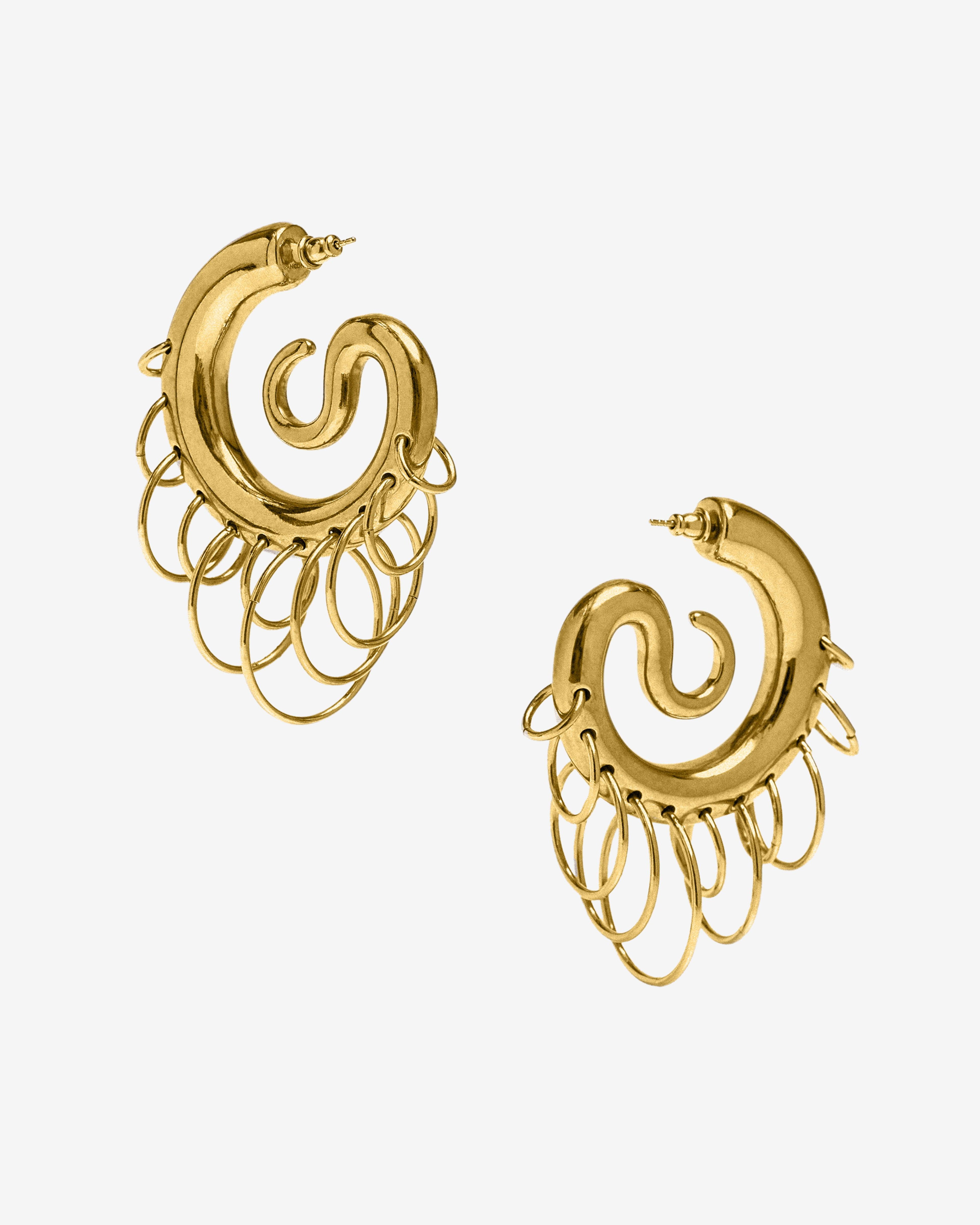 Panconesi - Pierced Serpent Hoops - (Medium) by PANCONESI