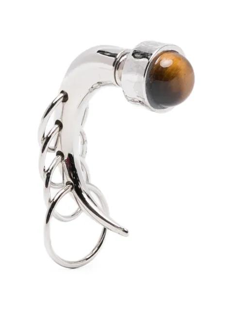 Pierced Spina ring detail earrings by PANCONESI