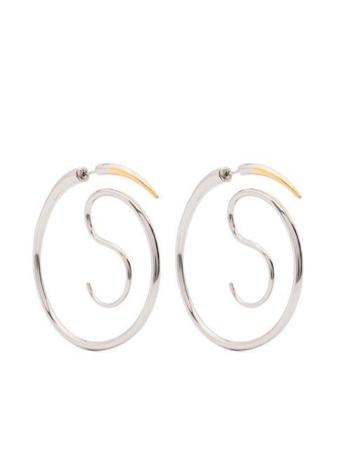 Spina Upside Down hoop earings by PANCONESI