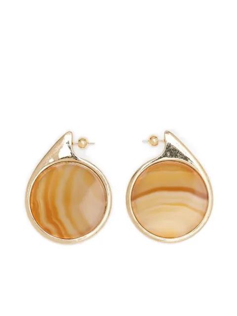 agate gold-tone earrings by PANCONESI