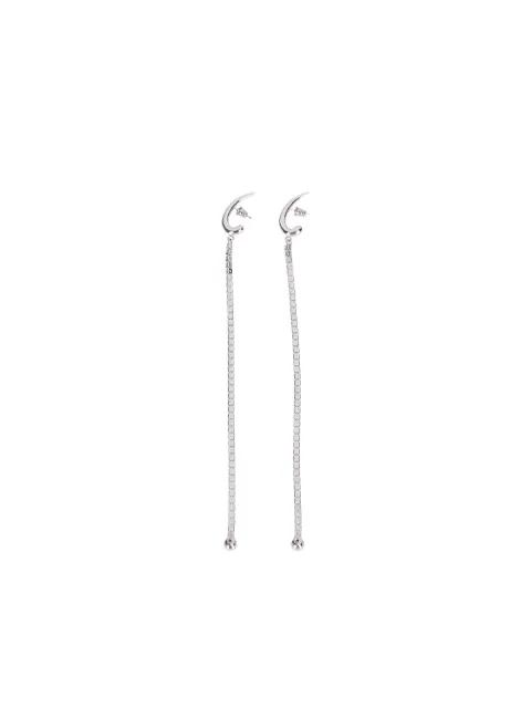 crystal-embellished pendulum earrings by PANCONESI