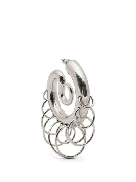 medium pierced-serpent hoop earrings by PANCONESI