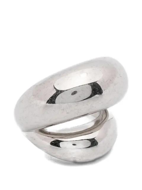 sculptural-design double-band rings by PANCONESI