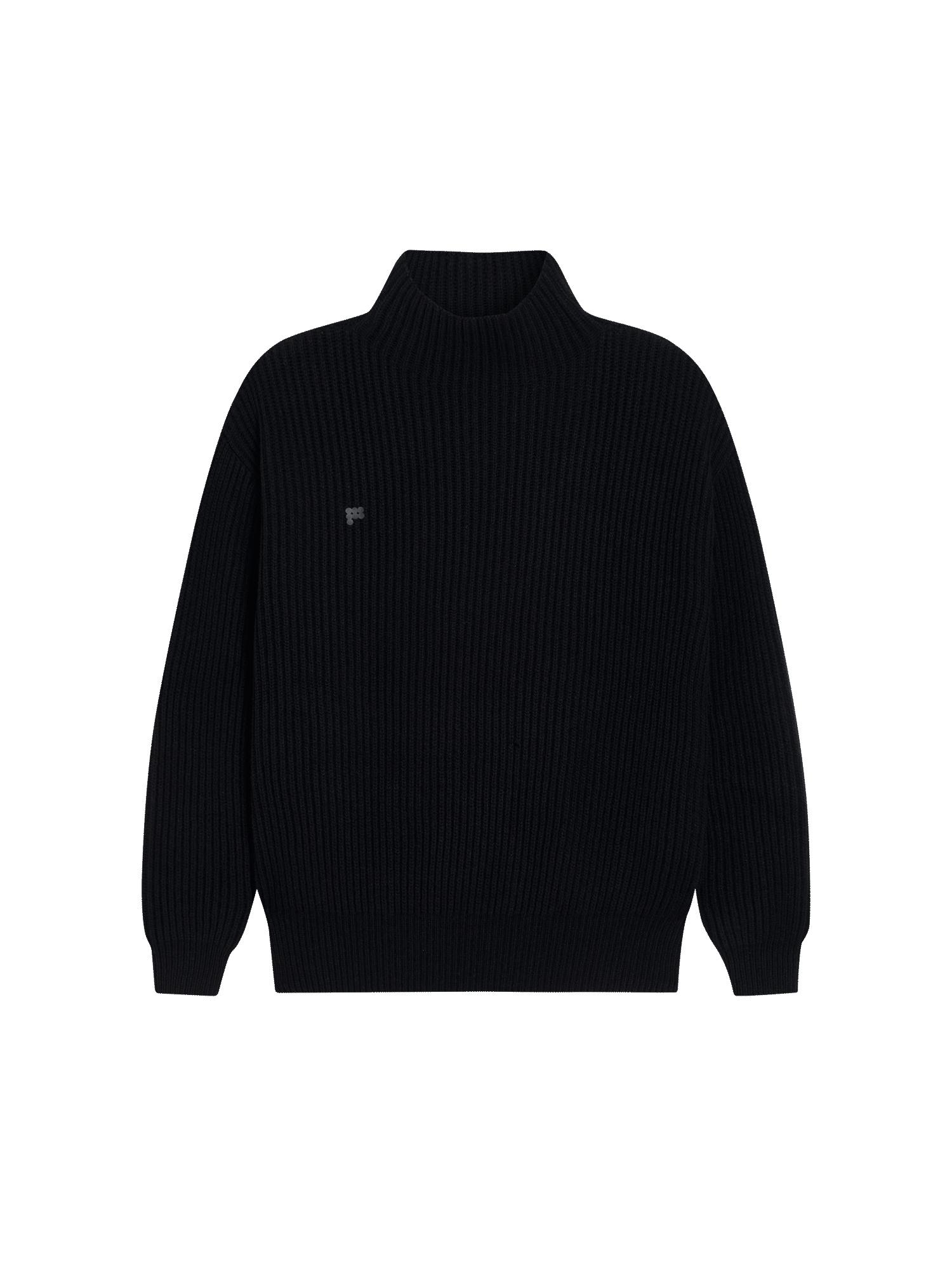 Archive Mens Recycled Cashmere Funnel-Neck Sweater by PANGAIA Archive Mens Recycled Cashmere Funnel-Neck Sweater by PANGAIA