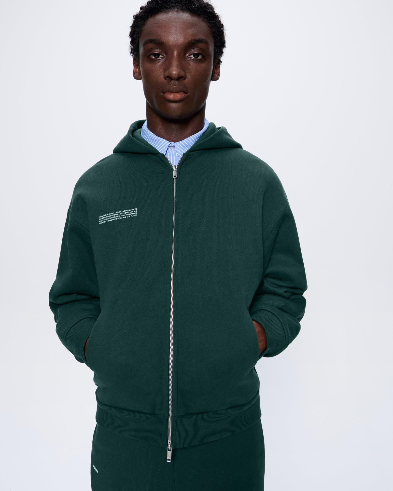 Mens 365 Heavyweight Two-Way Zip-Through Hoodie by PANGAIA