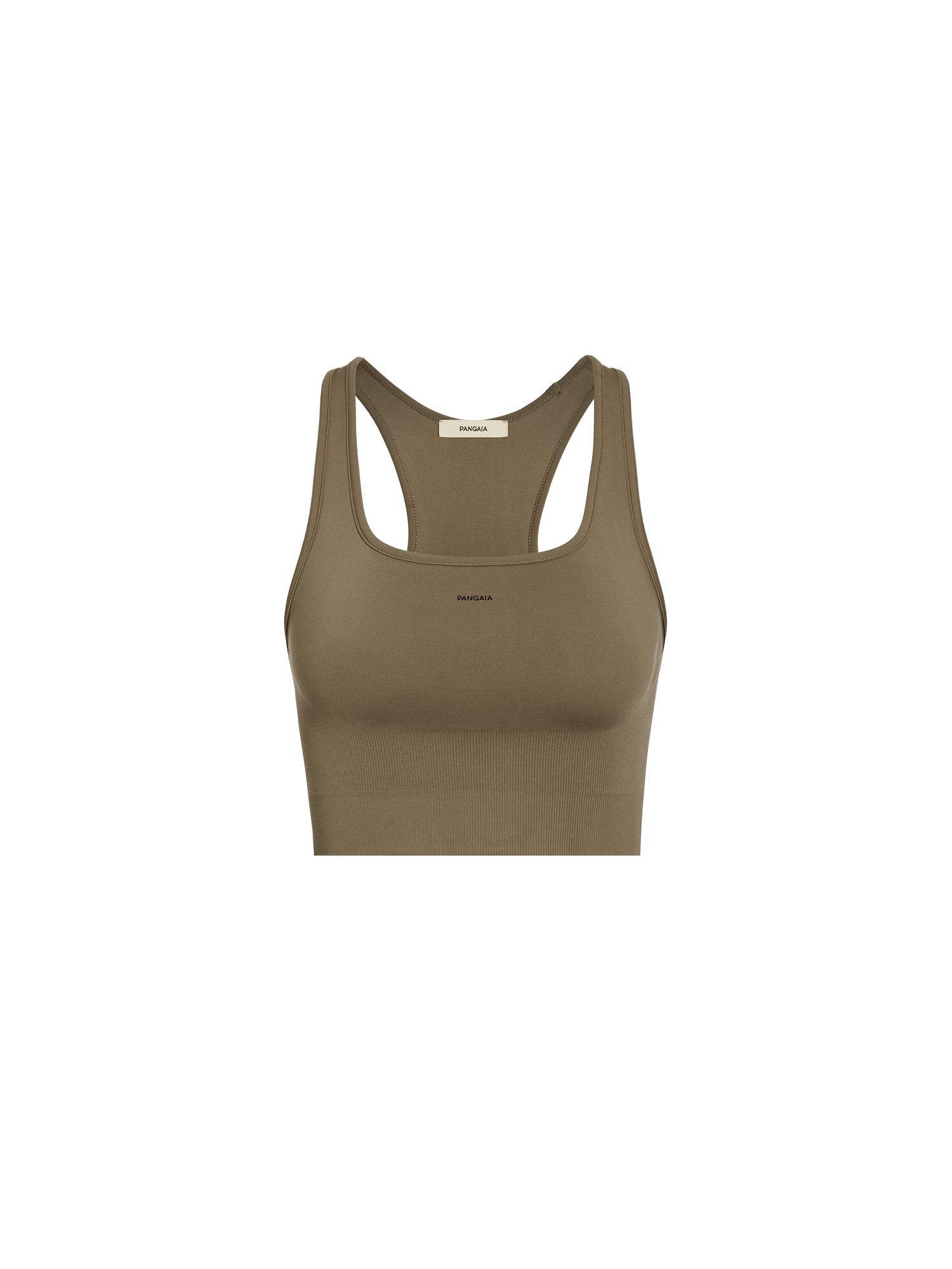 Women's Brown Plant-stretch Compressive Sports Bra | PANGAIA by PANGAIA