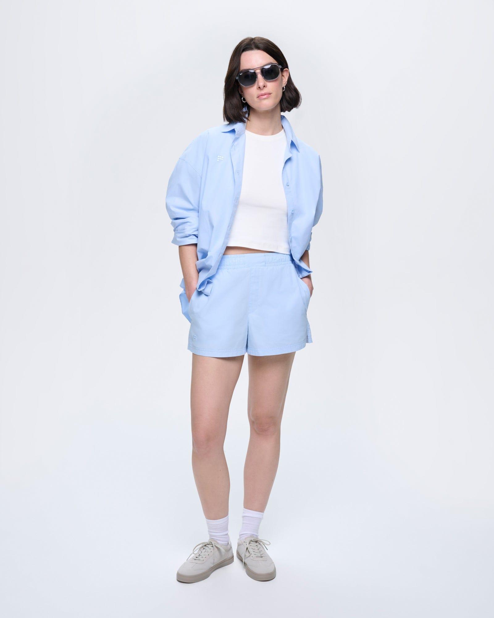 Womens Cotton Poplin Shorts by PANGAIA