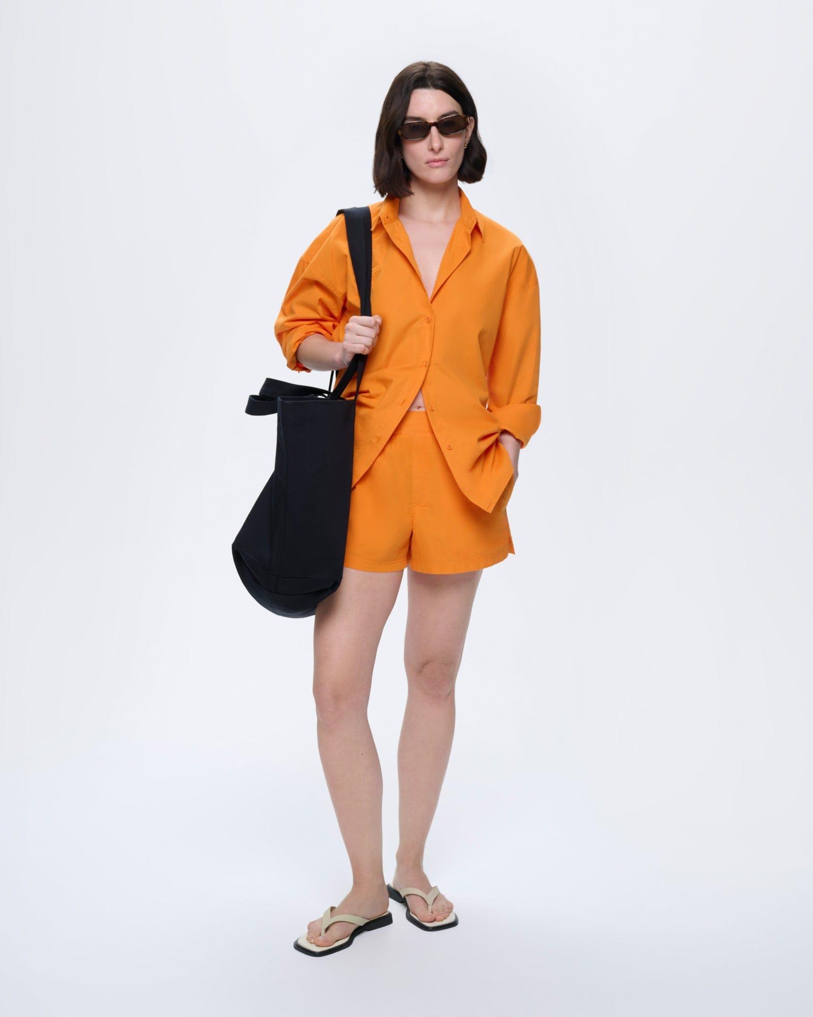 Womens Cotton Poplin Shorts by PANGAIA