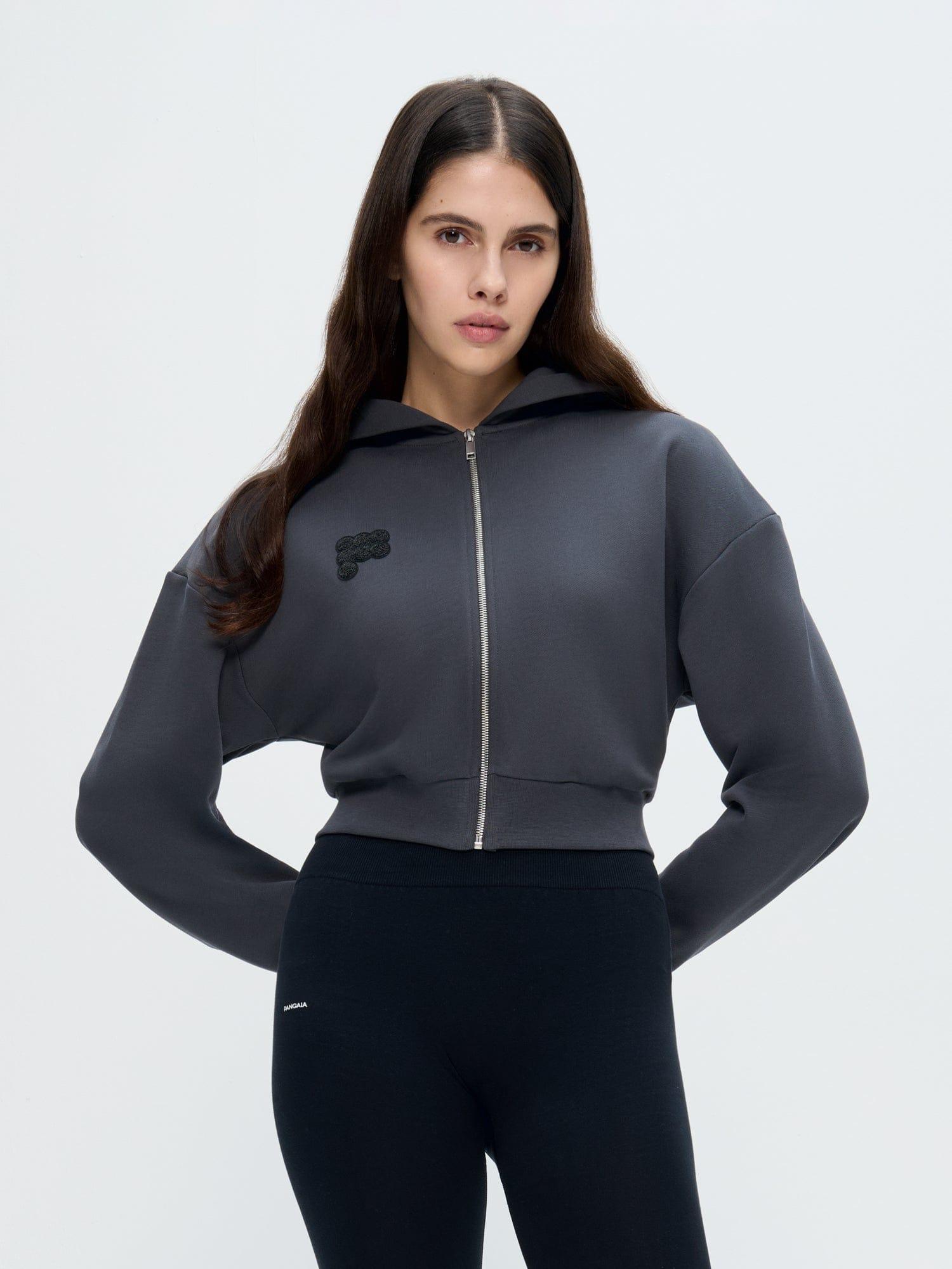 Womens Cropped Zip Up Hoodie by PANGAIA