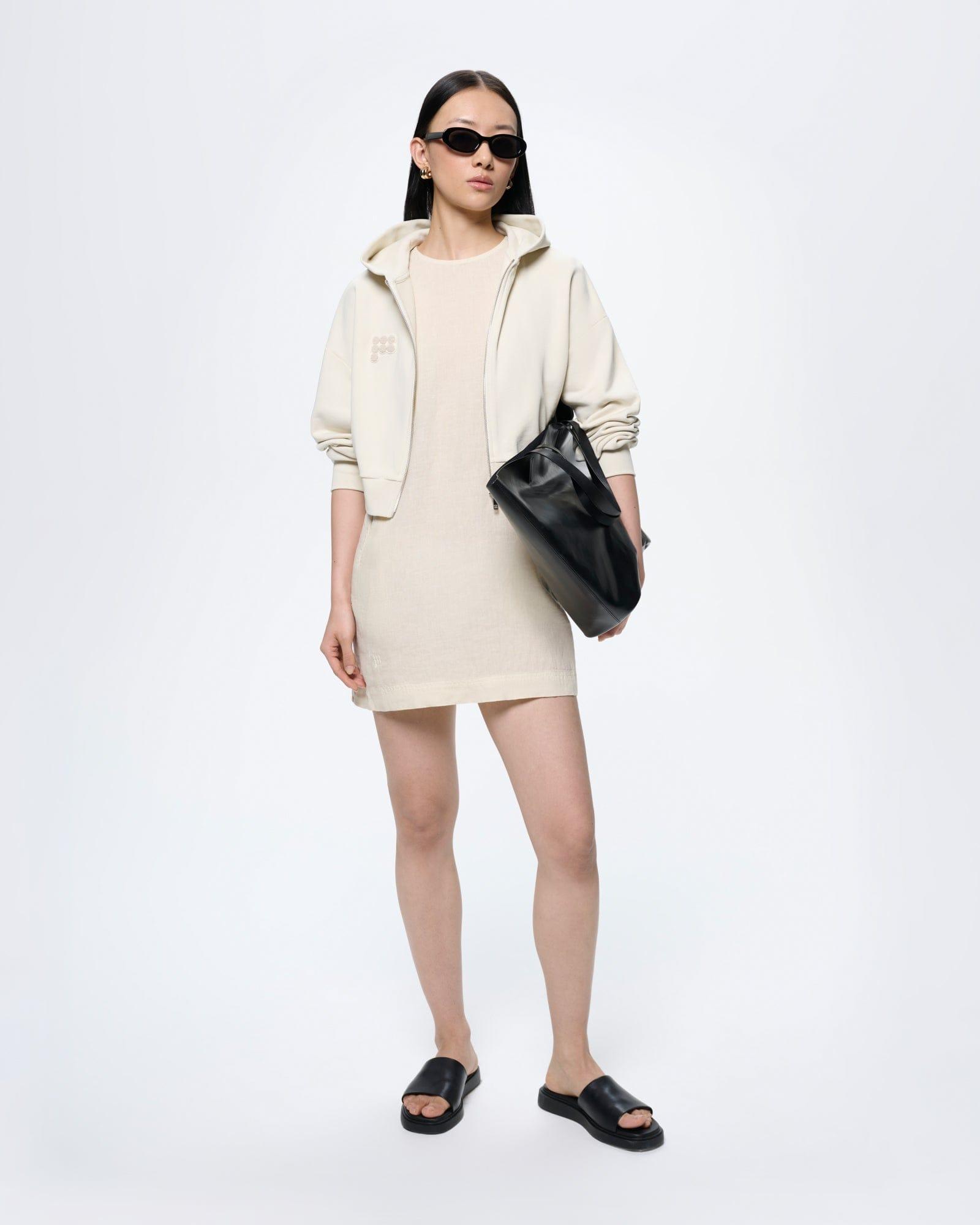 Womens Cropped Zip Up Hoodie by PANGAIA