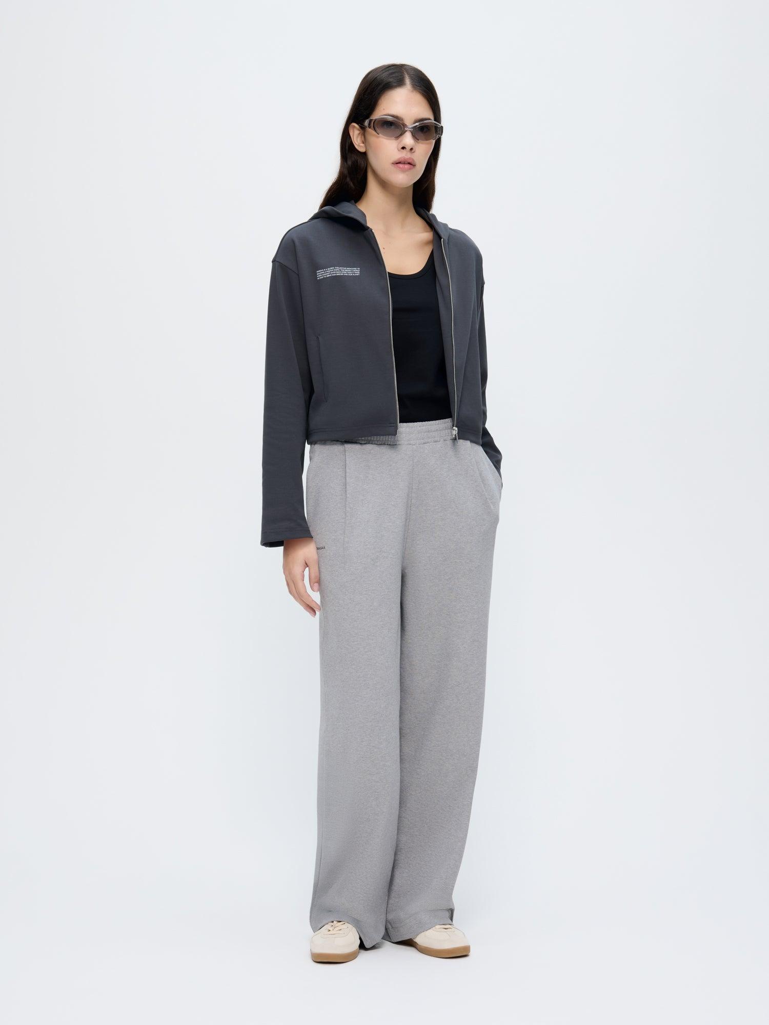 Womens Double Jersey Pleated Trousers by PANGAIA