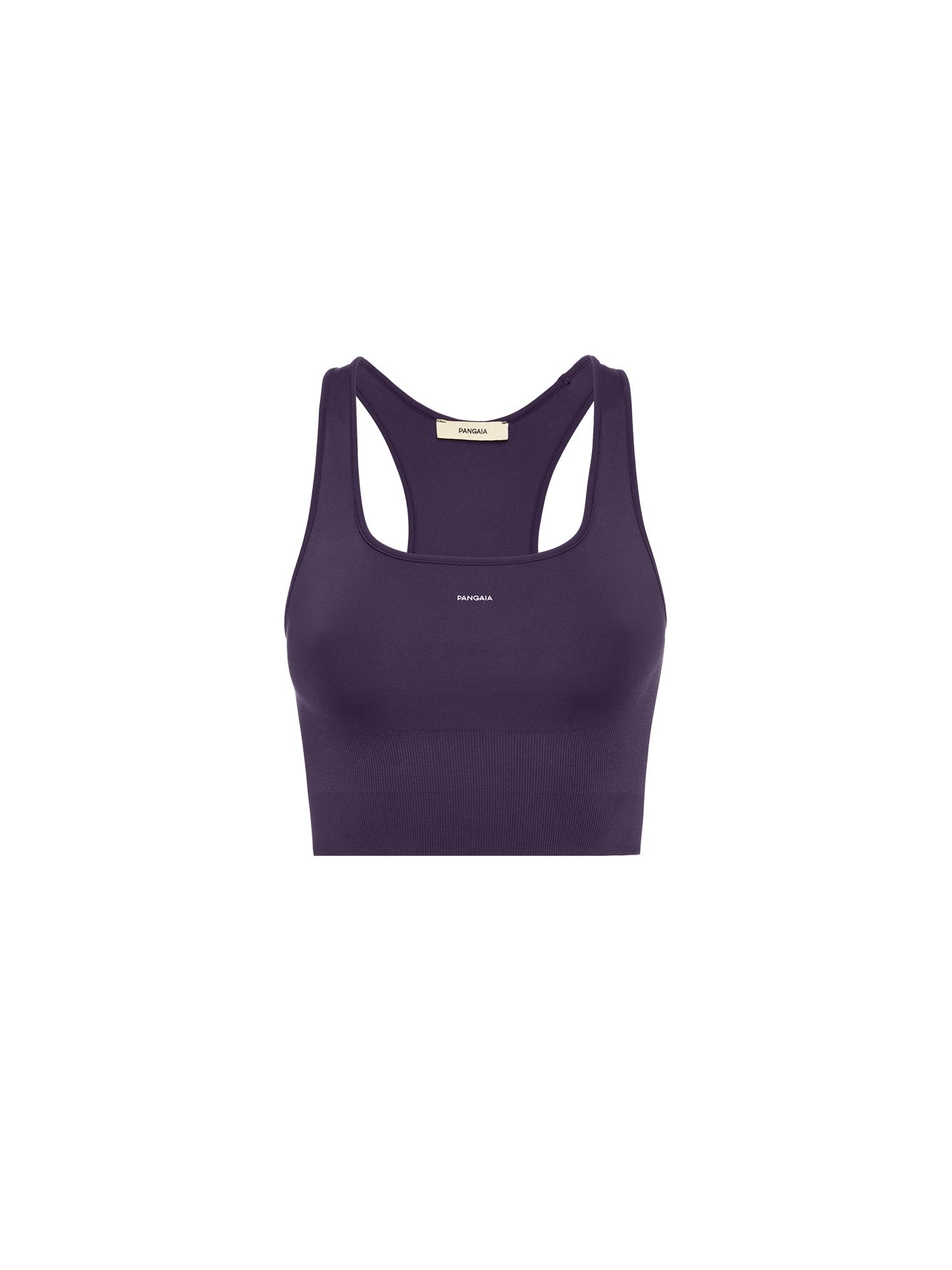 Women's Plant-Stretch Compressive Sports Bra—Blackberry Purple by PANGAIA