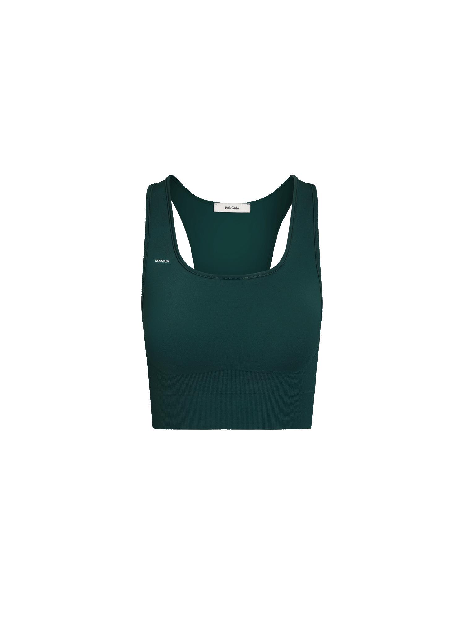 Women's Plant-Stretch Compressive Sports Bra—Foliage Green by PANGAIA