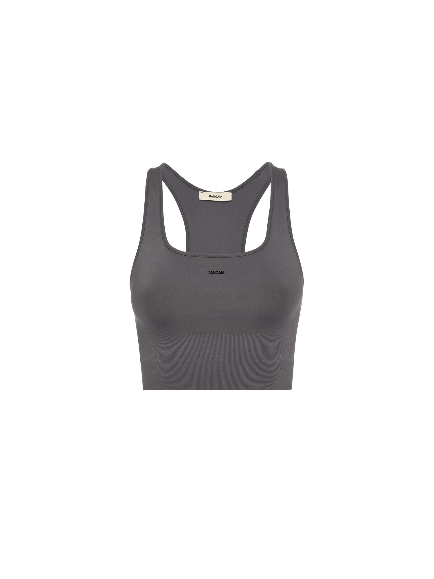 Women's Plant-Stretch Compressive Sports Bra—Volcanic Grey by PANGAIA