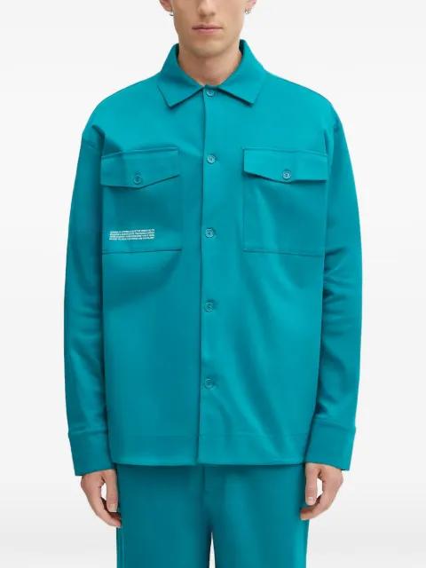 chest-pocket button-up shirt by PANGAIA