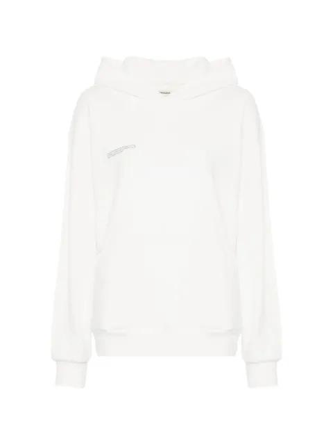 logo-print cotton hoodie by PANGAIA