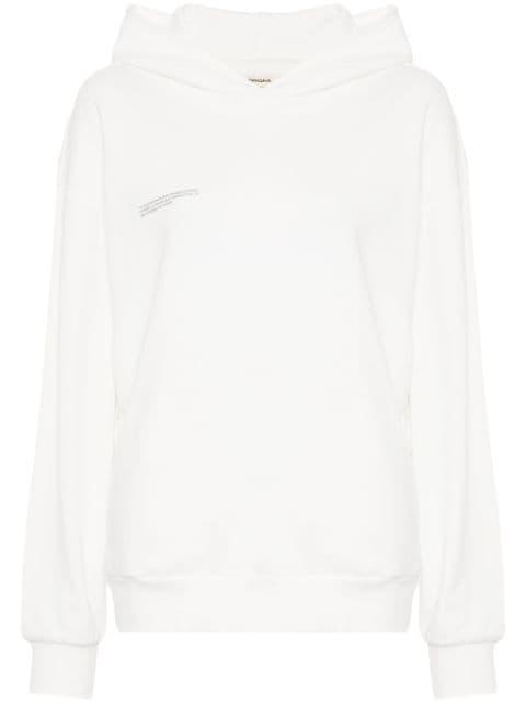 logo-print cotton hoodie by PANGAIA