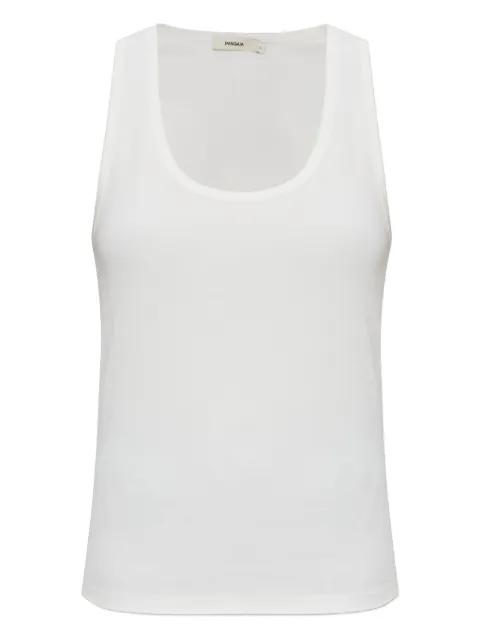 scoop-neck cotton tank top by PANGAIA