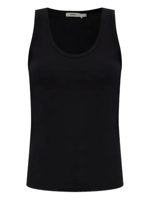 scoop-neck cotton top by PANGAIA