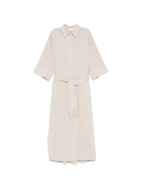 belted midi shirt dress by PANICALE