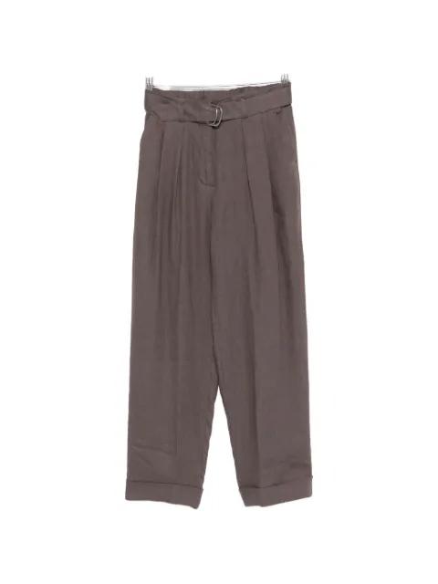 belted pleated trousers by PANICALE