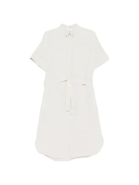 belted shirt midi dress by PANICALE